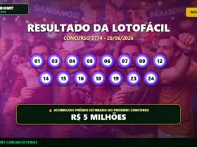 Resultado da Lotofácil 3774: Prêmio acumula e vai a R$ 5 milhões 36 Resultado da lotofacil 3774