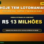 Banner para a Lotomania, mostrando os dados do concurso 2964