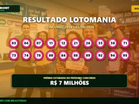 Resultado da Lotomania concurso 2958 com as dezenas sorteadas em 03/08/2026 e prêmio acumulado.