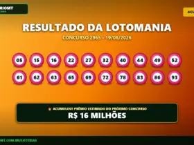 Banner de resultado da Lotomania 2965