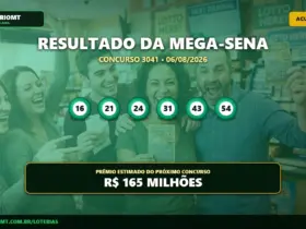 Resultado da Mega-Sena 3041: prêmio acumula e vai a R$ 165 milhões 36 Resultado da Mega Sena 3041