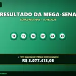 Resultado da Mega-Sena 3043