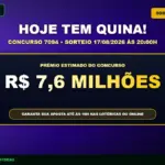 Banner de anúncio para a Quina de hoje