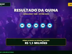 Resultado da Quina concurso 7086