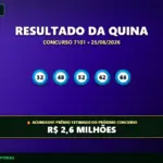 Resultado da Quina 7101