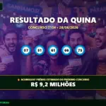 Resultado da Quina 7104