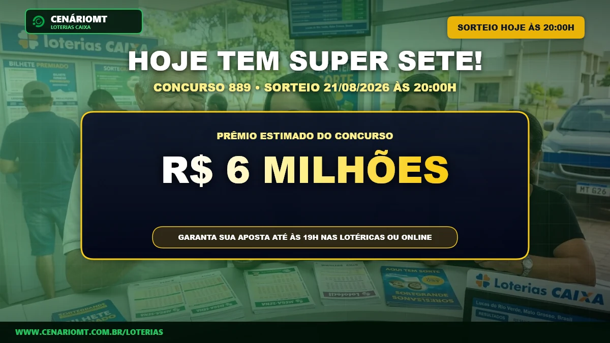 Palpites Super Sete 889: Confira jogos simulados para o prêmio de R$ 6 milhões