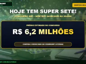 Palpites Super Sete 890: Confira dicas e sugestões de jogos para o prêmio de R$ 6,2 milhões 22 Hoje tem Super Sete, concurso 890
