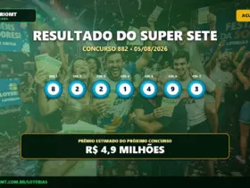 Resultado da Super Sete do concurso 882