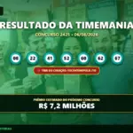 Resultado da timemania concurso 2425