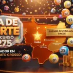 Arte 3D para o vencedor da Dia de Sorte 1275 em tons de laranja e amarelo