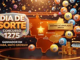 Dia de Sorte 1275: Bolão de Cuiabá (MT) fatura prêmio na faixa de 6 acertos 24 Arte 3D para o vencedor da Dia de Sorte 1275 em tons de laranja e amarelo