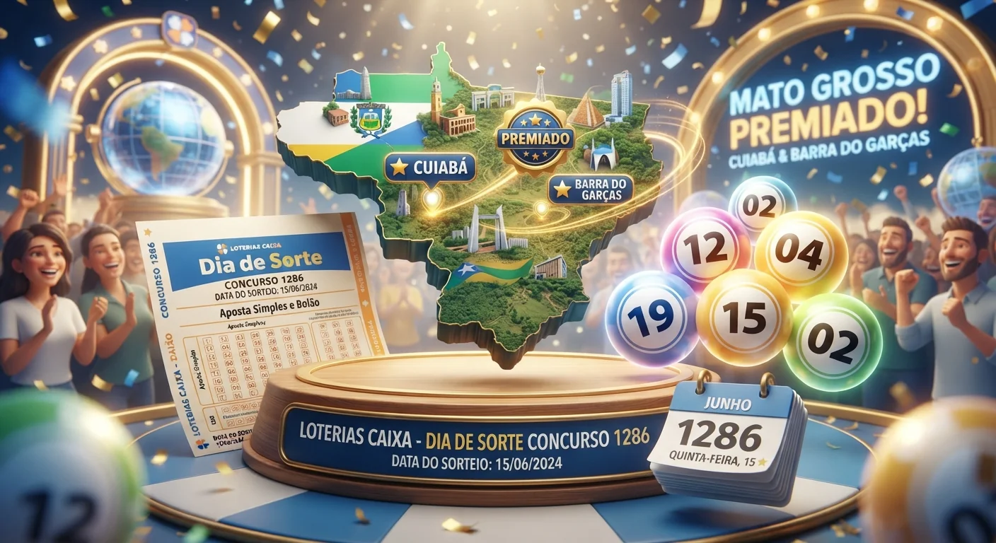 Dia de Sorte 1286: apostas de Cuiabá e Barra do Garças são premiadas