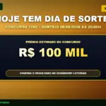 Banner de aviso "Hoje tem!" do Dia de Sorte 1292