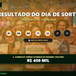 Banner com resultado do Dia de Sorte 1292