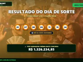 Dia de Sorte fez um novo milionário: veja os números e o prêmio do concurso 1297 3 Banner com o resultado do Dia de Sorte 1297
