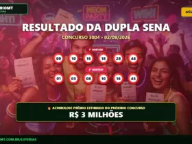 Dupla Sena 3004: Prêmio acumula e chega a R$ 3 milhões para o próximo sorteio 36 Resultado da Dupla Sena 3004