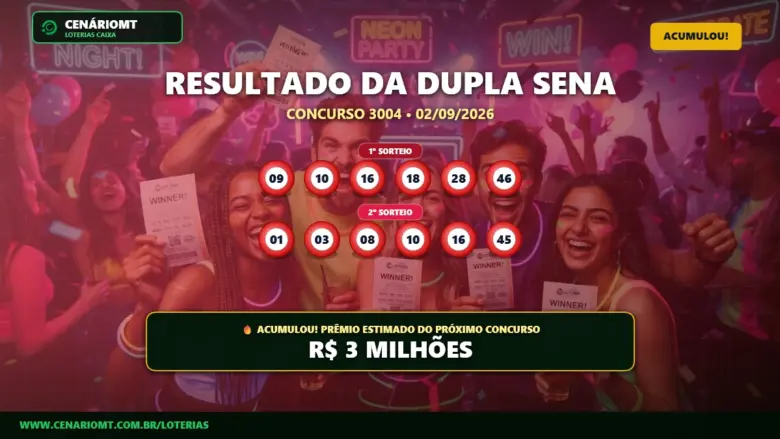 Resultado da Dupla Sena 3004