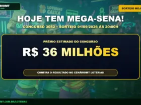 Mega-Sena 3052 paga R$ 36 milhões nesta terça 36 Hoje tem Mega-Sena 3052