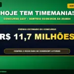 Hoje tem Timemania 2437
