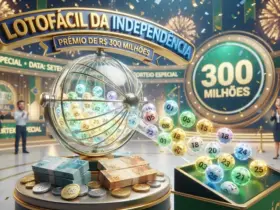 Ilustração 3D para a Lotofácil da independência de 300 milhões