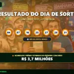 Resultado oficial da Dia de Sorte concurso 1317 de 07/10/2026. Dezenas sorteadas: 04, 07, 16, 25, 27, 28, 31. Prêmio acumulou para R$ 3,7 MILHÕES.