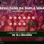 Resultado oficial da Dupla Sena concurso 3026 de 28/10/2026. Dezenas sorteadas: 05, 22, 30, 31, 42, 49. Prêmio acumulou para R$ 10,3 MILHÕES.