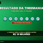 Resultado da Timemania 2449