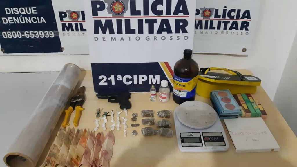 homem e preso com droga e dinheiro em casa abandonada no bairro goiabeiras