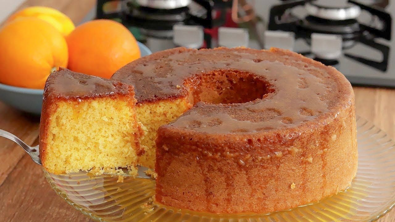 como fazer bolo de laranja