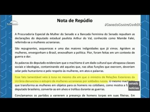 video procuradoria da mulher e bancada feminina repudiam declaracoes de arthur do val sobre ucranianas