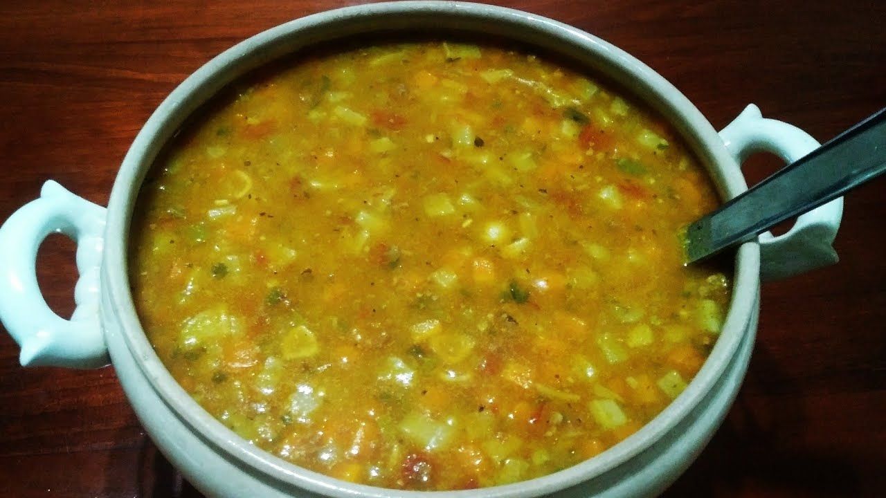 como fazer sopa simples de legumes