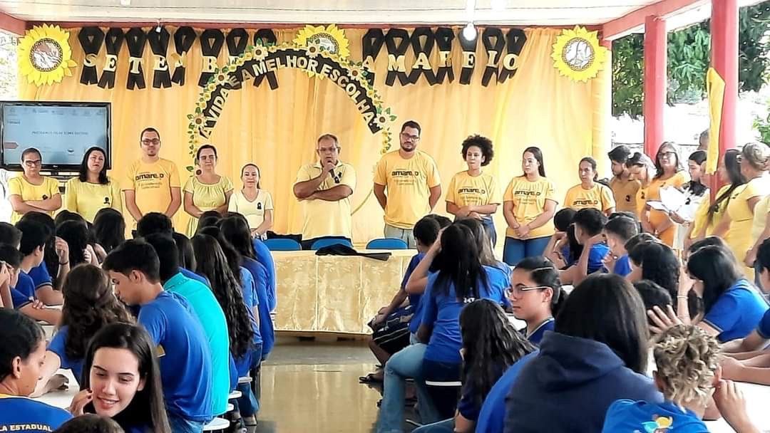 Ação de promoção à saúde mental na Escola Barão de Melgaço em Figueirópolis do Oeste Foto Divulgação do município