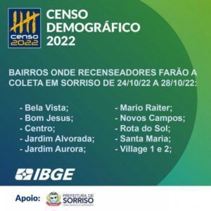 segue coleta de dados para o censo 2022