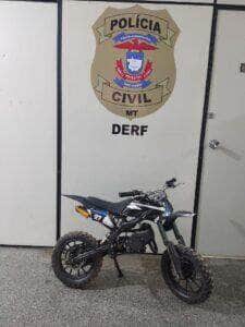 Polícia Civil moto furtada em Sapezal e prende homem por receptação