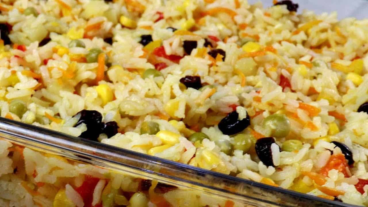 receita de arroz natalino