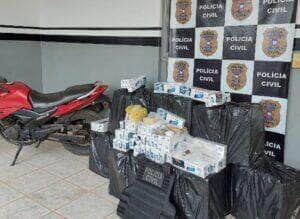 Polícia apreende drogas e cigarros contrabandeado em Nobres