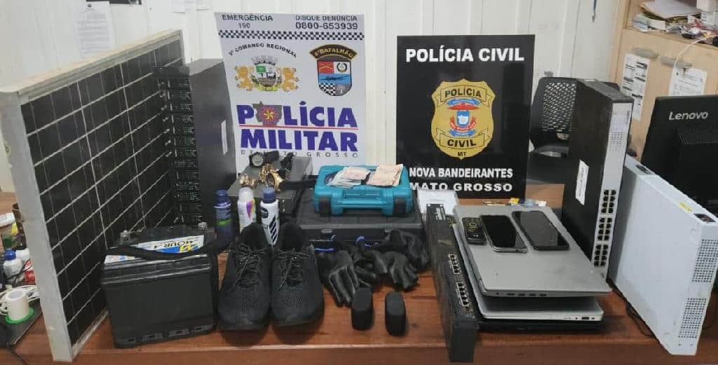 policia civil prende tres pessoas envolvidas em furtos em comercios em distrito em nova bandeirantes