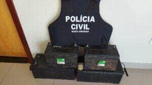 Polícia Civil recupera baterias de esteira furtadas em Nova Xavantina
