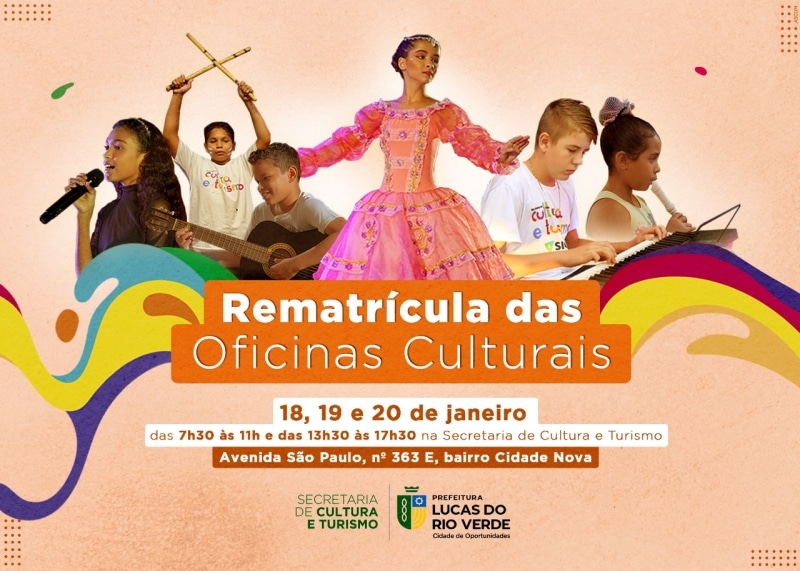 rematricula para as oficinas culturais comeca na proxima quarta feira 18