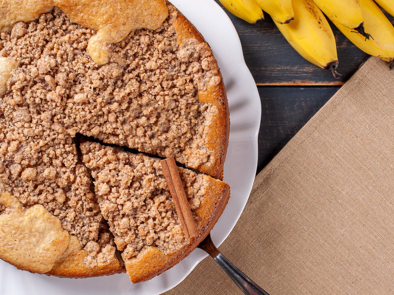 Receita de cuca de banana para hoje, 25 de fevereiro