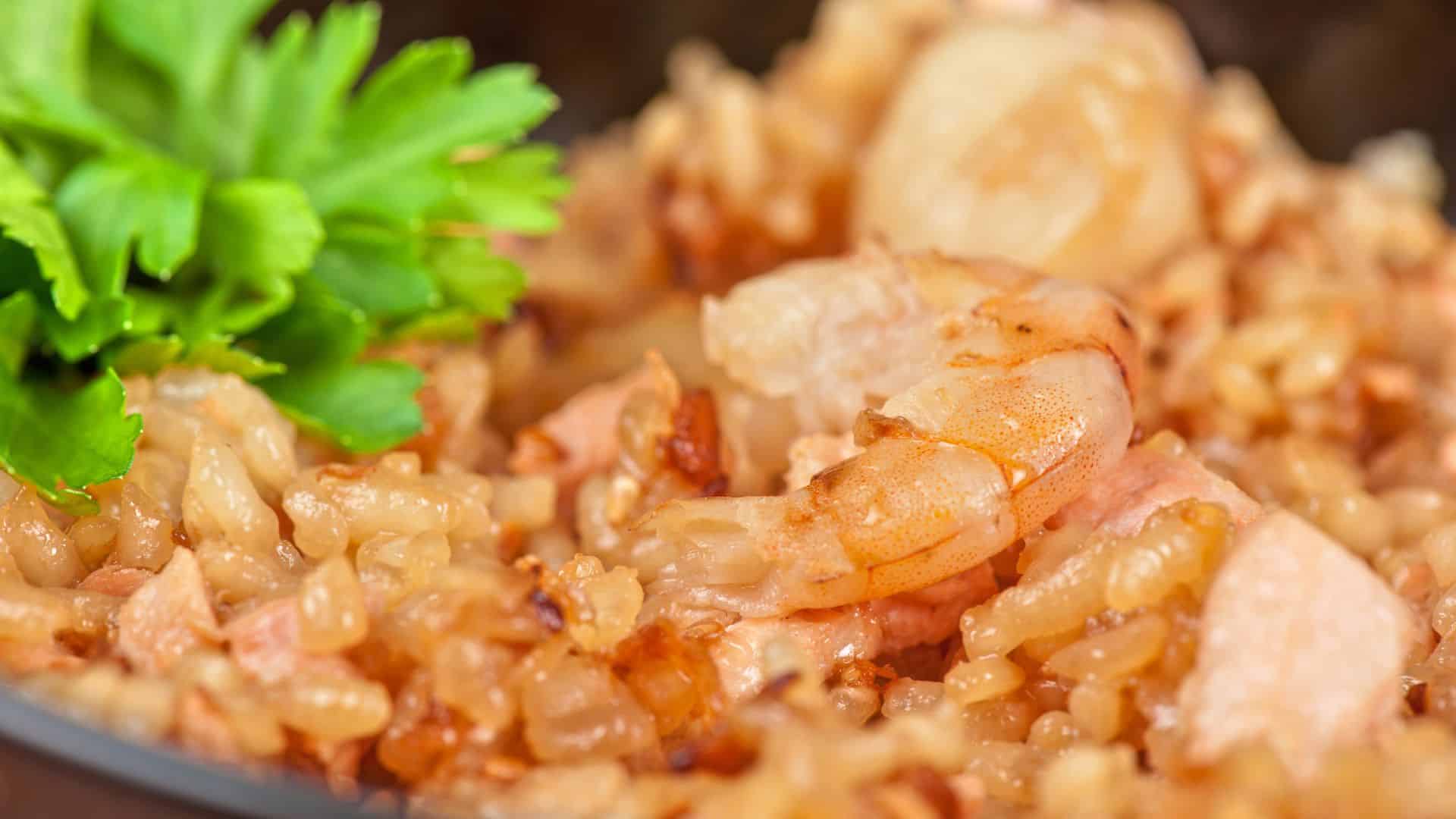 receita de risoto de camarão