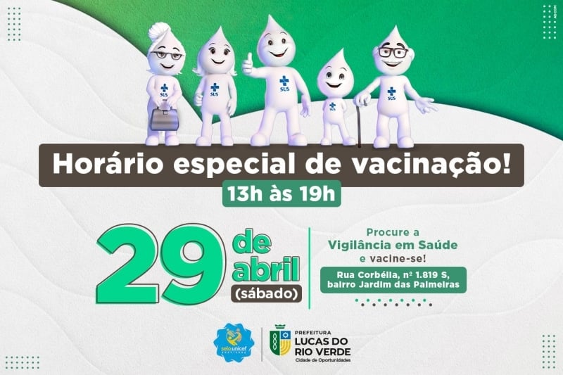 vacinacao sera realizada neste sabado 29 na vigilancia em saude