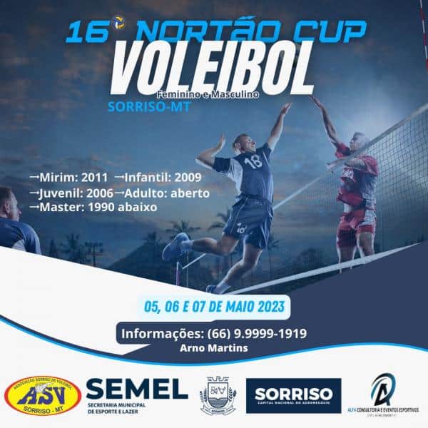 sorriso sedia o 16º nortao cup de voleibol