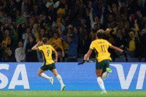 Austrália x Dinamarca. Foto: Divulgação Fifa