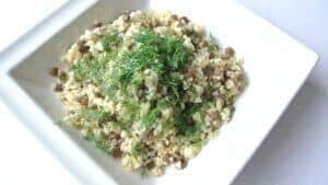 Como fazer arroz com lentilha