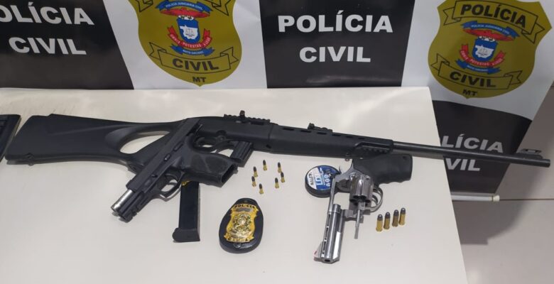 Policia Civil prende tres pessoas por porte ilegal de arma de fogo e pesca ilegal