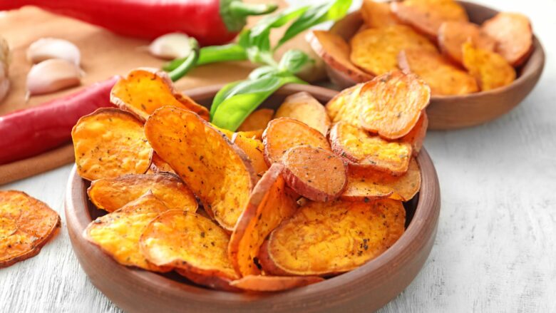 Receita de chips de batata doce