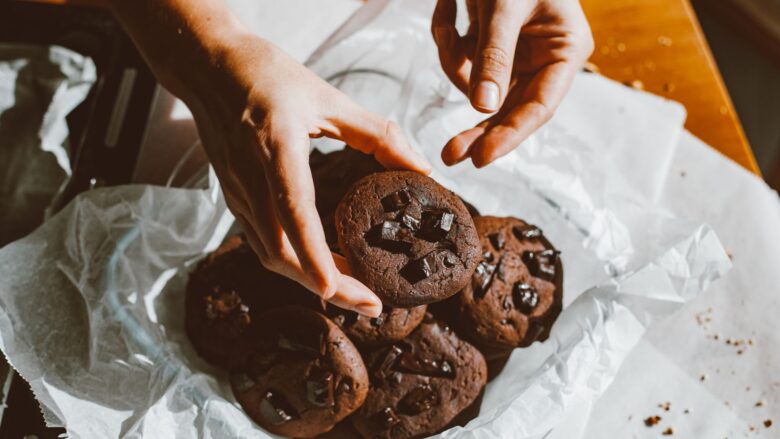 Receita de cookies de chocolate