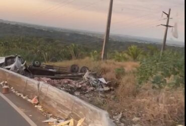 Vídeo mostra caminhão destruído após acidente na Serra dos Parecis